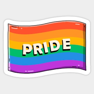 Retro LGBT Pride Flag Sticker